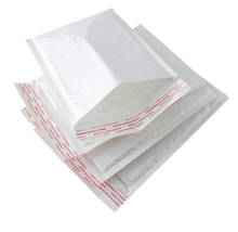 Envelope de espuma branca com plástico bolha para envio, saquinho organizador de armário com 16x16cm para envio postal 2024 - compre barato