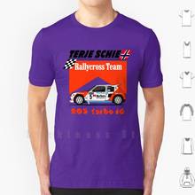 Camiseta terje schie t16 6xl, algodão, legal, carro, rally, turycross, séries 205 2024 - compre barato