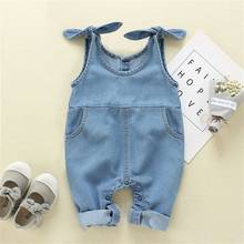 PUDCOCO Newborn Baby Boy Girl Clothes Denim Romper Solid Jumpsuit Outfit Set Overall 0-18M 2024 - buy cheap