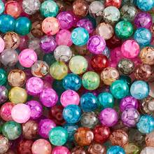 300pcs/box Spray Painted Glass Beads 8mm Round Loose Spacer Beads for Earring Bracelet Necklace Jewelry Making DIY Mixed Color 2024 - buy cheap