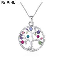 BeBella-collar con colgante de planta de árbol multicolor para mujer y niña, joyería con cristales checos, regalo de cumpleaños 2024 - compra barato