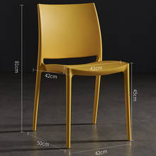 Cadeiras de jantar modernas nordic europa mesa fezes adulto encosto do agregado familiar cadeira de plástico restaurante espessamento cadeira de jantar adulto 2024 - compre barato