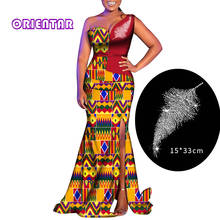 Fashion African Dress Women Long Evening Dresses Sequined Sleeveless African Print Formal Ankara Dresses Robe Africaine WY6665 2024 - buy cheap