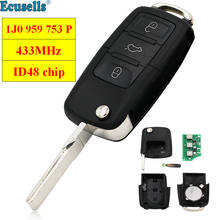 3 BUTTON FULL REMOTE KEY 433MHz with ID48 Chip for SKODA Octavia/Superb/Fabia 2001-2004 1J0 959 753 P 1J0959753P 2024 - buy cheap