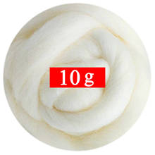 10 г шерсти для валяния (40 цветов) 19 микрон супер мягкое натуральное Шерстяное волокно для игл набор для валяния 0,35 унции в цвет (№ 1) 2024 - купить недорого