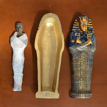 [Забавное] поделки, фигурка пирамиды из древнего Египта, кукла, статуя, бюст для мамы, модель гроба, Золотая маска, Коллекционная модель, подарок для домашнего декора 2024 - купить недорого