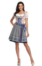 Cosplay Costumes Womens Beer Costume Oktoberfest Halloween Party Maid Plaid Fancy Dress 2024 - buy cheap