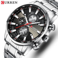 CURREN Watches Men Top Luxury Brand Big Military Sport Watch Mens Stainless Steel Waterproof Chronograph Wristwatch Male Clock 2024 - buy cheap