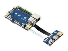 Waveshare CM4-IO-BASE-B + USB HDMI адаптер, для компьютера Raspberry Pi 4 2024 - купить недорого