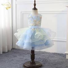 Vestido floral para meninas, vestido de baile para bebês e crianças, para desfile, primeira comunhão, lembrança, vestido de princesa 2024 - compre barato
