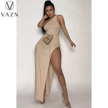 VAZN-vestido de noche ajustado de un hombro para mujer, prenda elegante y Sexy, a la moda, de cintura alta, 2020 2024 - compra barato