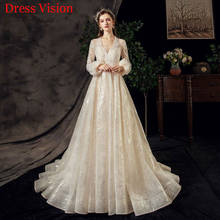 v-neck Wedding Dress Robe De Mariée Vestido De Noiva Party Gowns свадебное платье A-line Robe De Mariage Sweep Train 2024 - buy cheap