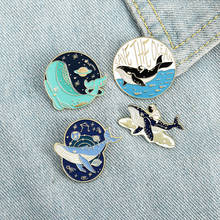 Creative Cartoon Animal Alloy Brooch Personality Fashion Cute Whale Creative Astronaut Planet Simple Brooch Badge Men And Women 2024 - buy cheap