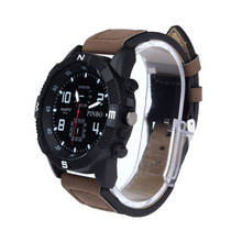 Мужские часы, мужские холщовые часы с большим циферблатом, Военные Спортивные кварцевые наручные часы, часы с датой, мужские часы, reloj hombre Q 2024 - купить недорого