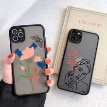 Fashion Pretty Flower Phone Case For iPhone 13 12 11 Pro Max 7 8 Plus XS Max XR 13 12 Mini SE 2020 Clear Art Painting Back Cover 2024 - buy cheap