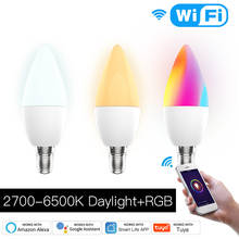 Smart WiFi LED Bulb RGB 2700-6500K C+W 4.5W Dimmable Smart Life Tuya APP Remote Control Light Bulb Work with Alexa/Google Home 2024 - buy cheap