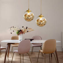 Luminária pendente estilo nórdico, luminária de vidro em latão, moderna para decoração de cozinha, restaurante, bar, sala de estar, quarto 2024 - compre barato