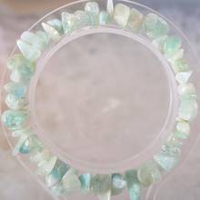 Pulsera elástica de cuentas de piedra Natural para mujer y niña, brazalete de cuentas de forma Irregular, color verde, regalo de joyería, H1434 2024 - compra barato