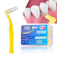 Cepillos interdentales angulares en forma de L, limpiador Interdental de ortodoncia, cepillo de dientes, herramienta de cuidado bucal, 20 Uds. 2024 - compra barato