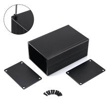 1pc Electronic Project Box Black Aluminum Enclosure Instrument Meter Enclosure Case with Screws 100x66x43mm 2024 - buy cheap