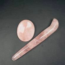 Novo!!! natural rosa quartzo cristal pedra preciosa massagem varinha de cura para reiki 2024 - compre barato
