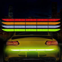 Универсальная Светоотражающая наклейка для автомобиля с тремя рателями, автомобильные аксессуары, Светоотражающая полоса, внешние автомобильные аксессуары для багажника 2024 - купить недорого