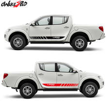 2Pcs Car Door Side Stripes Stickers For Mitsubishi-L200 Triton Auto Sports DIY Vinyl Film Styling Decals Car Tuning Accessories 2024 - buy cheap
