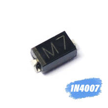 100 шт./лот диод M7 1N4007 SMD 1A 1000V IN4007 выпрямительный диод 2024 - купить недорого