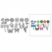 Molde para manualidades de jardín de mariposas y flores, troqueles de corte de Metal 2020 para bricolaje, álbum de recortes y fabricación de tarjetas, decoración en relieve, sin sellos, nuevo 2024 - compra barato