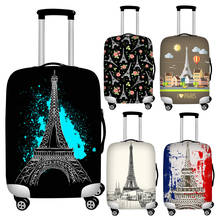 Fundas de equipaje de viaje de estampado de Torre Eiffel clásico, cubierta protectora de maleta con cierre de cremallera, elástica, 18-32 pulgadas 2024 - compra barato
