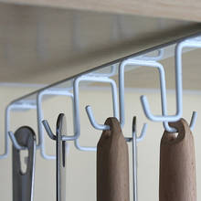 2017 Новый практичный дизайн кухонный стеллаж для хранения 10 крючков металлический шкаф подвесной крючок-держатель Органайзер кухонные аксессуары 2024 - купить недорого