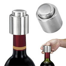 Rolha de garrafa de vinho a vácuo, rolha de aço inoxidável para garrafa de vinho tinto, selador, instrumentos portáteis para limpeza, acessórios de cozinha, 1 peça 2024 - compre barato