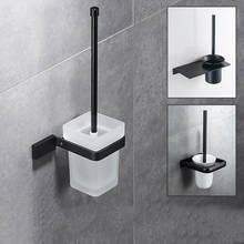 Black Toilet Brush Toilet Brush To dead Corner Soft hair Wall-mounted Household Bathroom Cleaning kit 2024 - buy cheap