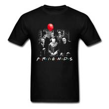 Camiseta horror friends, camiseta horror friends personalizada para o dia das bruxas, presente do michael myers e jason voorhees 2024 - compre barato