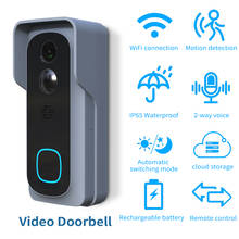 HD 1080P 100% Wireless Wifi Video Doorbell IP Security Smart Batterry camera Intelligent Home Night Vision PIR Motion Detector 2024 - buy cheap