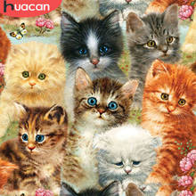 HUACAN 5d Diamond Painting Cat DIY Wall Art Full Square/Round Diamond Embroidery Cross Stitch Animal Handmade Gift 2024 - buy cheap