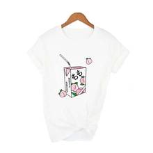Kawaii Fresh Peach Milk Women T-Shirt Harajuku Tshirt Funny Ulzzang 90s Graphic Tee Tops Chic Summer Fashion Aesthetic tshirt 2024 - buy cheap