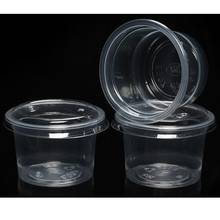 Одноразовые пластиковые стаканчики 1 унция 100 шт., прозрачная порция контейнера с крышками для желейных муссов для йогурта 2024 - купить недорого