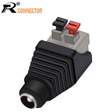 1pc dc fêmea 5.5x 2.1mm 12v conector adaptador plug cabo pressionado conectado para tiras led 2024 - compre barato