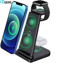 15W Wireless Fast Charging Stand 3 in 1 Charger Stand Qi Pad for Apple Watch 7 6 5 SE Airpods Pro iPhone 13 12 11 XS Max XR X 8 2024 - buy cheap