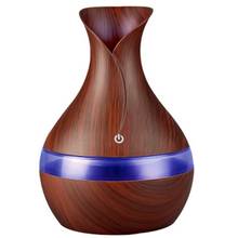 300 Ml Ultrasonic Air Humidifier Aroma Essential Oil Diffuser With Wood Grain 7 Color Changing Led Lights For Office Home Deep C 2024 - buy cheap