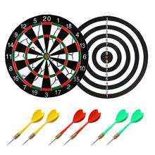 Dart Board 17in Double Side Dartboard Professional Dart Board Game Set with 6 Plastic Darts for Competition Family Entertainment 2024 - buy cheap