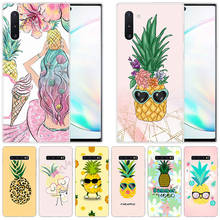 Cartoon cute pineapple Silicone Case for Samsung Galaxy Note 10 Pro 9 8 5 M30S M40 S10E S10 5G S9 S8 Plus S7 S6 Edge S5 Cover 2024 - buy cheap