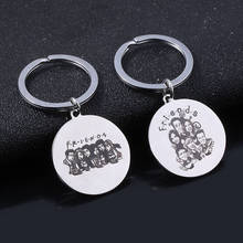 MIDY TV Friends Custom Keychain Stainless Steel Monica Rachel Phoebe Joey Ross Chandler Figure Round Keyring For Best Friend 2024 - buy cheap