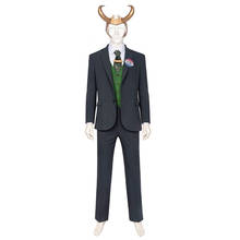 Loki cosplay traje loki 2021 blazer terno roupa gravata capacete loki emblema loki para o presidente cosplay costume feito 2024 - compre barato