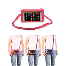 Стильный кожаный чехол с сенсорным экраном + маленькая сумка через плечо + сумка-кошелек для Samsung Iphone Huawei Xiaomi, сумка для сотовых телефонов 2022 - купить недорого