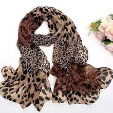 Lenço leopardo chiffon, cachecol feminino outono inverno macio estiloso acessórios para mulheres presente 2024 - compre barato