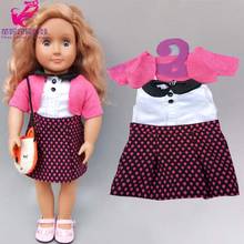 Fits for  Baby Doll Winterclothes Mini Skirt 18 Inch Girls Doll Warm Clothes Children Doll Toys Coat 2024 - buy cheap