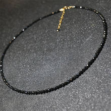 2020 New Fashion Crystal Beads Chain Choker Necklace Women Personality Black Beads  Clavicle Chain Necklaces Female Jewelry 2024 - buy cheap