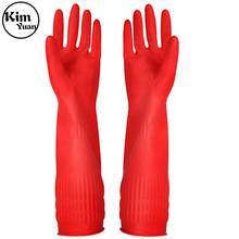 Rubber Cleaning Gloves Kitchen Dishwashing Glove 1-Pairs,Waterproof Reuseable 2024 - buy cheap